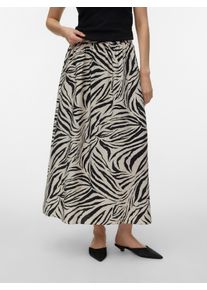 V&eacute;ro Moda Maxirock VERO MODA "VMJOSIE VOLUME ANKLE SKIRT WVN GA", Damen, Gr. M (38), beige (pumice stone aop:bea), Web, Obermaterial: 83% Viskose, 17% Nylon, bedruckt, wadenlang, R&ouml;cke Maxirock, Viskosemischung