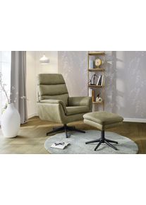 Jockenh&ouml;fer Relaxsessel JOCKENH&Ouml;FER GRUPPE "Valetta, B: 77 cm, Sitzh&ouml;he: 49 cm", olivgr&uuml;n, B:77cm H:101cm T:90cm, Sessel, Relaxsessel, Set: mit Hocker, 360 Drehfunktion, TFK-Polsterung