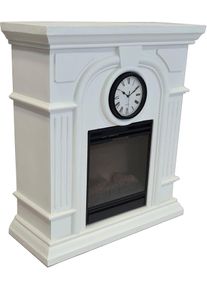 Elektrokamin ABC HOME, wei&szlig;, B:85cm H:96cm T:35,5cm, Elektrokamin&ouml;fen, Elektrokamin, inkl. Uhr, dimmbar, 900/1800 W