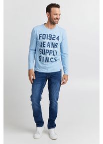 5-Pocket-Jeans FQ1924 "5-Pocket-Jeans FQRoman", Damen, Gr. 33, L&auml;nge 34, blau (denim middle blau), Obermaterial: 98% Baumwolle CO. 2% Elasthan EL., Hosen 5-Pocket-Jeans