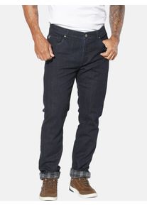 Thermojeans Jan Vanderstorm "Thermojeans GUNNSTAD", Herren, Gr. 27, N-Gr, blau (dunkelblau), Obermaterial: 99% Baumwolle CO. 1% Elasthan EL., Jeans Thermojeans