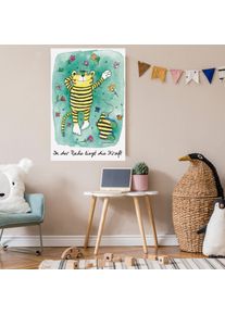 Leinwandbild LUCKYLINDE "Der kleine Tiger - In der Ruhe...", bunt (farbe bild(er): bunt), B:40cm H:60cm T:2cm, Canvas, Holzrahmen, Bilder, Leinwandbild, Exklusive JANOSCH Kindermotive