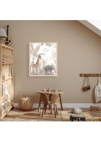 L&uuml;ttenh&uuml;tt Bild mit Rahmen L&Uuml;TTENH&Uuml;TT "oder Poster, Tiere im Dschungel", bunt (farbe rahmen: beige, farbe bild(er): bunt), B:40cm H:50cm T:0,7cm, Holz, Plexiglas, Bilder, Bild mit Rahmen, HD Premium Druck