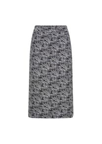 Jerseyrock GOLDNER "Schlupfrock mit floralem Muster", Damen, Gr. 54, schwarz (schwarz, wei&szlig;, gemustert), Obermaterial: 92% Viskose CV. 8% Elasthan EL., schmal, R&ouml;cke Jerseyrock, stretchbequemer Viskosejersey