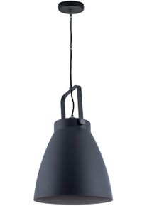 Paco Home Pendelleuchte "BOONE PD", grau (anthrazit), 1, &Oslash; 39cm H: 58cm, Leuchten, Stehleuchte Modern Wohnzimmer Industrial Scheinwerfer Design E27, Pendelleuchte