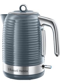 Russell Hobbs Wasserkocher "Inspire 24363-70", grau, B:23,5cm H:26,7cm T:15,8cm, Wasserkocher, hochwertige Hochglanz-Struktur, Schnellkochfunktion, Wasserkocher