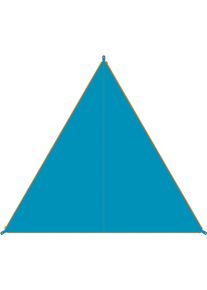 Sonnensegel BENT "Zip-Canvas", bunt (t&uuml;rkis, rv orange), Sonnensegel, B/T: 250cm x 250cm, Polyester, Sonnensegel, B:250cm T:250cm