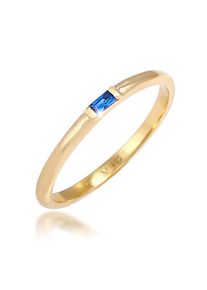Silberring Elli Premium "Ring Topas Geo Rechteck Verlobung Solit&auml;r 925 Silber" Gr. 52, gold, Fingerringe, Damen, 52, Silber 925 (Sterlingsilber), Silberring