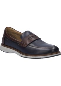 Slipper Josef Seibel "Stuart 08, ocean-kombi", Herren, Gr. 44, blau (ocean, kombi), Obermaterial: 100% Rindsleder Leather cow., Schuhe Slipper