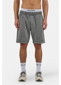 Sweatshorts Pegador "LOGO HEAVY SWEAT SHORTS", Herren, Gr. XXL, N-Gr, vintage grau grau, Sweatware, Obermaterial: 80% Baumwolle, 20% Polyester, unifarben, regular fit normal, Hosen Sweatshorts, Baumwollmischung, regular fit