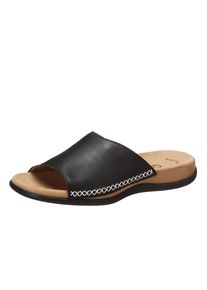 Pantolette Gabor, Damen, Gr. 46 (11), schwarz, Leder, Schuhe Pantolette, Sommerschuh, Schlupfschuh mit komfortabler Style, Topseller