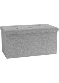 Sitztruhe Vcm "Stoff Sitztruhe Sitzbank Aufbewahrungsbox Boxas", grau, B:76cm T:38cm, Obermaterial: 100% Textilmaterial TEXMAT., Sitzb&auml;nke, Sitztruhe