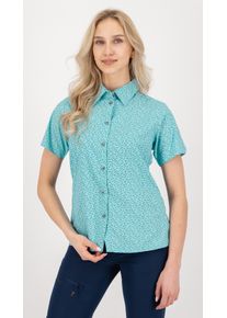 Outdoorbluse DEPROC Active "SUDBURY III WOMEN", Damen, Gr. 44L, blau (air, navy), Web, 95% Polyester, 5% Elasthan, regular fit, Blusen Outdoorbluse, auch in Gro&szlig;en Gr&ouml;&szlig;en erh&auml;ltlich