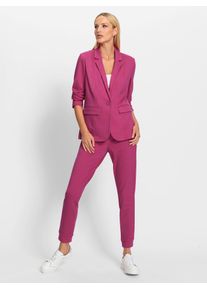 Hosenanzug Heine, Damen, Gr. 36, Normalgr&ouml;&szlig;en, pink (fuchsia), 67% Viskose, 27% Polyamid, 6% Elasthan, Anz&uuml;ge Hosenanzug