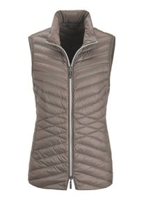 Kurzweste GOLDNER "Taillierte Daunenweste, leicht gef&uuml;ttert", Damen, Gr. 54, beige (taupe), Obermaterial: 100% Polyamid PA., Modisch, Westen Kurzweste, Mit taillenformenden Steppmuster