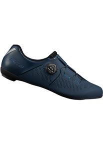 Fahrradschuh Shimano "Rennrad - Fahrradschuhe RC302, Navy", Herren, Gr. 47, blau, Obermaterial: 100% Kunstleder synt.leather., Schuhe Fahrradschuh