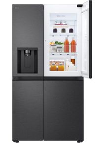 LG Side-by-Side "GSJC41EPPE", Energieeffizienz: E, silber (essence matte schwarz), B:91,3cm H:179cm T:73,5cm, K&uuml;hlschr&auml;nke, Side-by-Side