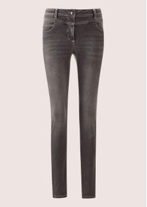 Madeleine Mode Regular-fit-Jeans MADELEINE "Jeans Schlanke Five-Pocket-Jeans", Damen, Gr. 38, N + K Gr, grau (grau, denim), Obermaterial: 97% Baumwolle CO. 3% Elasthan EL., Modern, normal, Jeans Regular-fit-Jeans
