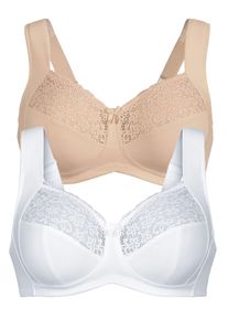 Entlastungs-BH Anita "2er Pack Entlastungs BH Havanna", Damen, Gr. 85, Cup C, bunt (desert crystal), Spitze, Obermaterial: 86% Polyamid PA. 14% Elasthan EL., BHs Entlastungs-BH
