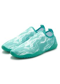 Aquaschuh Venice Beach "Badelatsche, Badeschuhe, Slipper, Wasserschuh", M&auml;dchen, Gr. 35, blau (t&uuml;rkis, wei&szlig;), Obermaterial: 100% Textilmaterial. Decksohle: 100% Textilmaterial. Futter: 100% Textilmaterial. Laufsohle: 100% Synthetik, mehrfarbig, Schuhe Aquaschuh, schnelltrocknend, zum Reinschl&uuml;pfen VEGAN