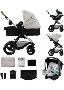 Kombi-Kinderwagen Kinderkraft "MOOV 2 XL", Baby, grau, Stahl, Kinderwagen Kombi-Kinderwagen, mit Luftreifen