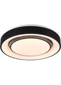 REALITY LEUCHTEN LED Deckenleuchte "Mona", schwarz, 1, &Oslash; 38cm H: 8cm, Leuchten, WiZ Smarthome Deckenlampe &Oslash; 38cm Steuerung per App RGB + CCT, dimmbar, LED Deckenleuchte