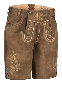 N&uuml;bler Trachtenlederhose N&Uuml;BLER "Lederhose Meera", Herren, Gr. 42, EURO, braun, Obermaterial: 100% Lammleder LEL., Hosen Trachtenlederhose