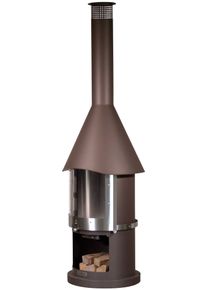 Grillkamin Buschbeck "Melbourne", braun (braun metallic), H:230cm &Oslash;:65cm, Grills, Grillkamin
