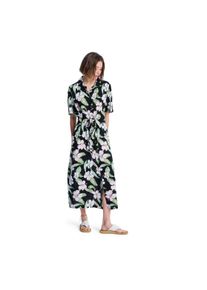 Sommerkleid Roxy "Island Escape", Damen, Gr. S, US-Gr&ouml;&szlig;en, bunt (anthrazit spring charming), Obermaterial: 100% Viskose., Kleider Sommerkleid