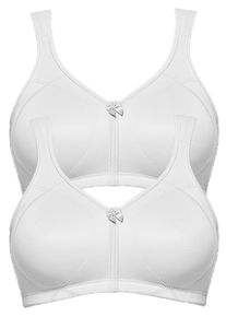 Entlastungs-BH SuSa "2er Pack Entlastungs BH Topsy Plus", Damen, Gr. 90, Cup B, wei&szlig; (wei&szlig; wei&szlig;), Stoff, Obermaterial: 78% Polyamid PA. 22% Elasthan EL., BHs Entlastungs-BH