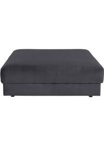 Sofa-Mittelelement Home Affaire "Bloomfield Mega Hocker in 2 Gr&ouml;&szlig;en", grau (graphite), B:109cm H:43cm T:114cm, 92% Polyester 8% Nylon, Polsterelemente, Sofa-Mittelelement, passende Erweiterung zur Serie "Bloomfield", als Mittelelement passend
