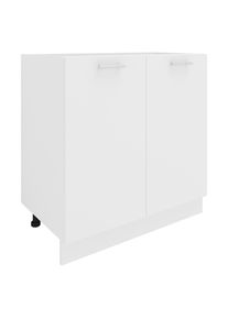 Unterschrank Vcm "K&uuml;chenschrank B 80 cm Unterschrank Dreht&uuml;ren Esilo", wei&szlig;, B:80cm T:46cm, Obermaterial: 100% Holz Wood., Schr&auml;nke, Unterschrank