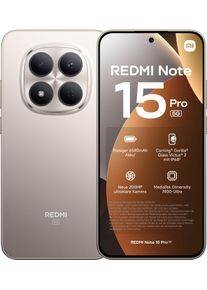 Xiaomi Smartphone "Redmi Note 15 Pro 5G 8+256", Energieeffizienz: B, titanium, 256 GB, Mobiltelefone, Smartphone