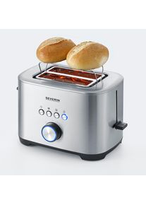 Severin Toaster "AT 2620", schwarz (geb&uuml;rstet, schwarz, silber), B:19cm H:19,5cm T:31cm, Toaster, Toaster