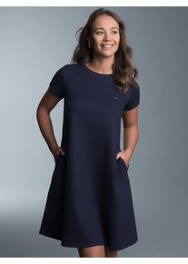 Jerseykleid TRIGEMA "TRIGEMA Kleid in Piqu&eacute;-Qualit&auml;t", Damen, Gr. L, Normalgr&ouml;&szlig;en, Piqu&eacute;, blau (navy), Piqu&eacute;, 100% Baumwolle, Kleider Jerseykleid