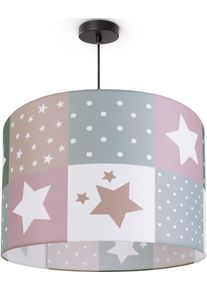 Paco Home Pendelleuchte "Cosmo 345", schwarz, 1, &Oslash; 45,5cm, Leuchten, Kinderlampe Deckenlampe LED Kinderzimmer Lampe Sternen Motiv E27, Pendelleuchte