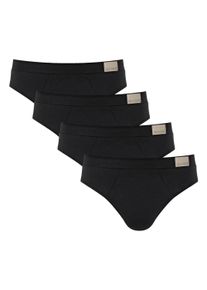 Slip Sloggi "Slip GO Natural Brief C4P 4er Pack", Herren, Gr. L, schwarz, Obermaterial: 95% Baumwolle CO. 5% Elasthan EL., Unterhosen Slip