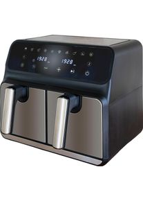 Unold Elektro UNOLD Hei&szlig;luftfritteuse "Doppelkammer TWIN ZONE 58685", schwarz, B:75,4cm H:32cm T:36,2cm, Fritteusen, Hei&szlig;luftfritteuse