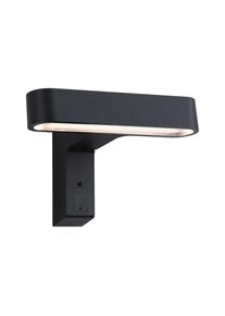 LED Au&szlig;en-Wandleuchte Paulmann "House Ito 227x159mm 6W 450lm 230V 65 Anthrazit Metall, Kunststoff", grau (anthrazit), B:22,7cm H:16,4cm T:15,9cm, Leuchten, LED Au&szlig;en-Wandleuchte, Bewegungsmelder Horizontale Ausrichtung IP44 3000K