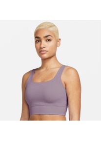Sport-BH Nike "ALATE ELLIPSE WOMENS MEDIUM-SUPPORT", Damen, Gr. XS, N-Gr, lila (violet dust, wei&szlig;), Obermaterial: 63% Nylon, 37% Elasthan, BHs Sport-BH