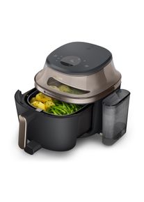 Philips Hei&szlig;luftfritteuse "NA547/07 Steam Airfryer 5000 Series mit EasySlide, 7,2L Kapazit&auml;t", schwarz, gold, B:41cm H:32cm T:46cm, Fritteusen, mit Dampfgarfunktion u. RapidAir Plus Technologie; Schwarz/Gold, Hei&szlig;luftfritteuse