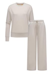 Hausanzug Ragwear "Sweater Set Delje", Damen, Gr. XS, beige (bone), Obermaterial: 67% Polyester PES. 28% Viskose CV. 5% Elasthan EL., Homewear-Sets Hausanzug