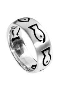 Fingerring OSTSEE-SCHMUCK "- Fisch - Silber 925/000 -" Gr. 62, silber (silber 925, silberfarben, wei&szlig;), Fingerringe, Damen, 62, Fingerring