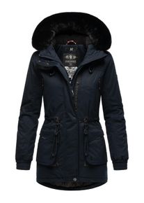 Wintermantel Navahoo "Wintermantel Olessaa", Damen, Gr. XL, blau (navy), Obermaterial: 100% Baumwolle CO. Obermaterial: Futter: 100% Polyester PES. 100% Polyester PES., M&auml;ntel Wintermantel