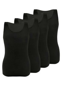 Sassa Mode Achseltop SASSA "4er Sparpack Top LOVELY SKIN", Damen, Gr. 46, N-Gr, schwarz (schwarz schwarz), Obermaterial: 95% Modal CMD. 5% Elasthan EL., Unterhemden Achseltop
