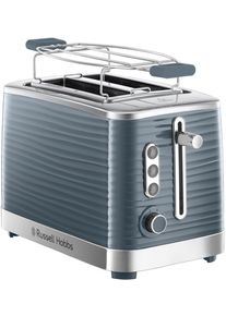 Russell Hobbs Toaster "Inspire 24373-56 Grau", grau, B:30,5cm H:19,1cm T:16,5cm, Toaster, mit hochwertiger Hochglanz-Struktur, extra breite Toastschlitze, Toaster