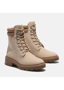 Winterstiefel Timberland "CORTINA VALLEY MID LACE UP WATERPROOF BOOT", Damen, Gr. 40, beige (light beige nubuck), Leder, Schuhe Winterstiefel, Winterschuhe, Winterboots, Schn&uuml;rboots, Schn&uuml;rstiefel, wasserdicht