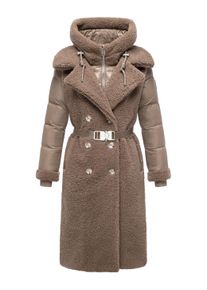 Wintermantel Navahoo "Wintermantel Kuscheltraum 14", Damen, Gr. XS, braun (taupe grau), Obermaterial: 100% Polyester PES. Obermaterial: Futter: 100% Polyester PES. 100% Polyester PES., M&auml;ntel Wintermantel