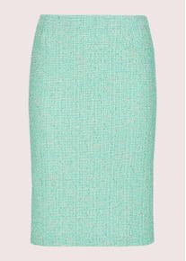 Madeleine Mode Bleistiftrock MADELEINE "Bleistiftrock Boucl&eacute;rock in Tweed-Optik", Damen, Gr. 38, blau (t&uuml;rkisblau, wei&szlig;, multicolor), Obermaterial: 55% Polyester PES. 20% Baumwolle CO. 20% Viskose CV. 3% sonstige Fasern AF. 2% Elasthan EL., Modern, figurbetont, R&ouml;cke Bleistiftrock, Tweed-Optik