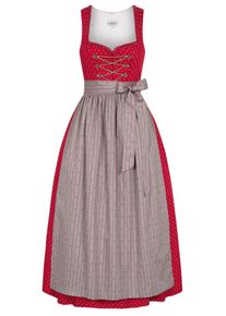N&uuml;bler Dirndl N&Uuml;BLER "Dirndl lang Thea", Damen, Gr. 54, EURO, rot, Obermaterial: 100% Baumwolle CO., Kleider Dirndl